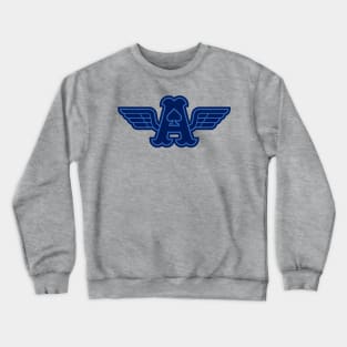 Flying Aces Sports Mascot T-Shirt: Soar High with Ace of Spades Aviation Design for Baseball, Football & Hockey Enthusiasts! Crewneck Sweatshirt